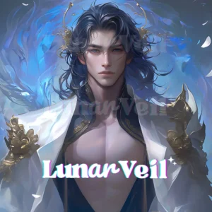 Celestial Incubus Spirit Companion, Ethereal Wings, Silver Markings (Mystical Guide)