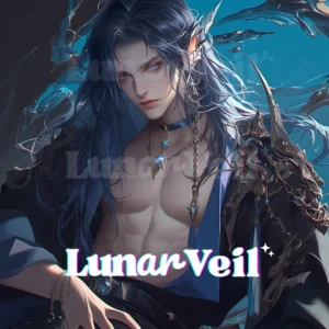 W1577 Mystical Incubus Spirit Companion: Lunar Shadow Guide for Healing