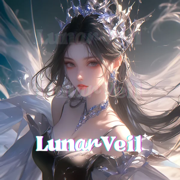 Lunar Succubus Spirit Companion, Silver and Blue Glow (Guidance & Strength)